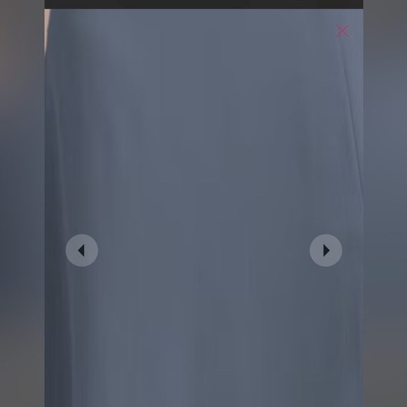 David’s Bridal Crepe V-Neck Cross-Back Mermaid Dress steel blue - Picture 5 of 5